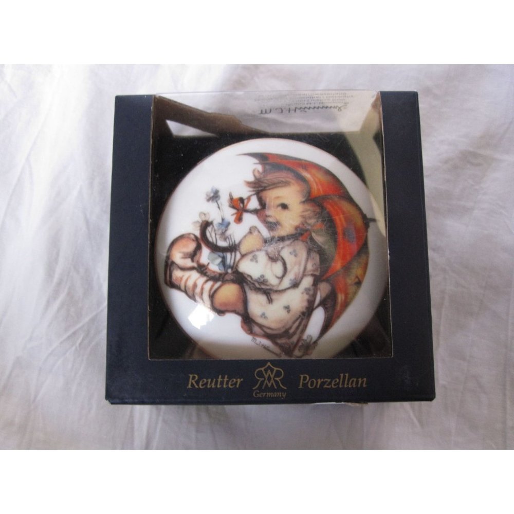 NEW Hummel Goebel Reutter Porcelain Germany Trinket/Jewelry Box Umbrella Girl